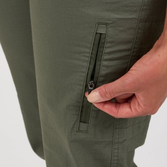 Vuori Ripstop Green Pants Women's Large  Organic Cotton Hiking Outdoor Casual - Picture 3 of 12